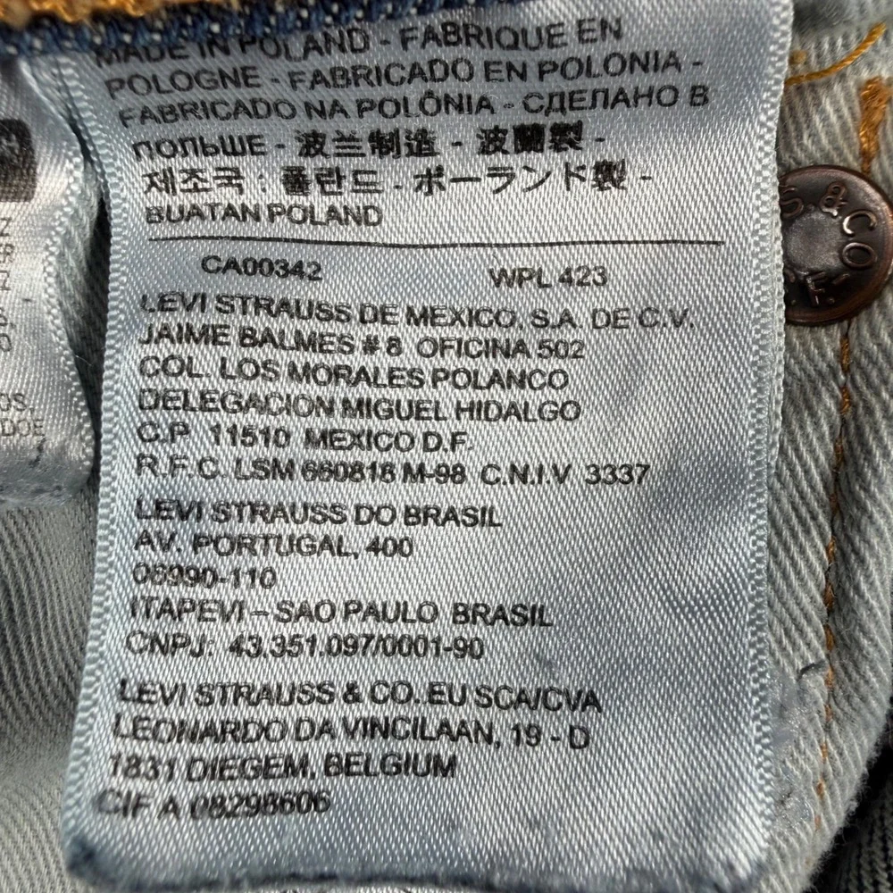 Levis 504 Regular Straight Fit Jeans Mens 31x32 Blue Denim Bought In London
